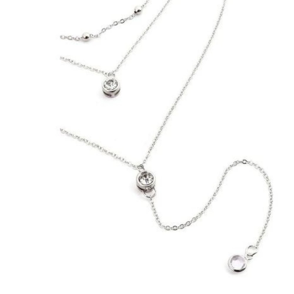 Rhinestone Necklace color Silver
